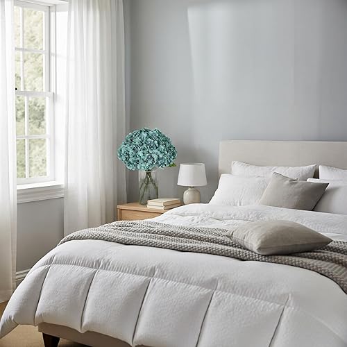 Miniatura 7 de 2 Ramos de Flores Artificiales de Seda Hortensias Arreglos de Flores Artificiales Ramos de Boda Decoraciones Florales de Plástico para Hogar,