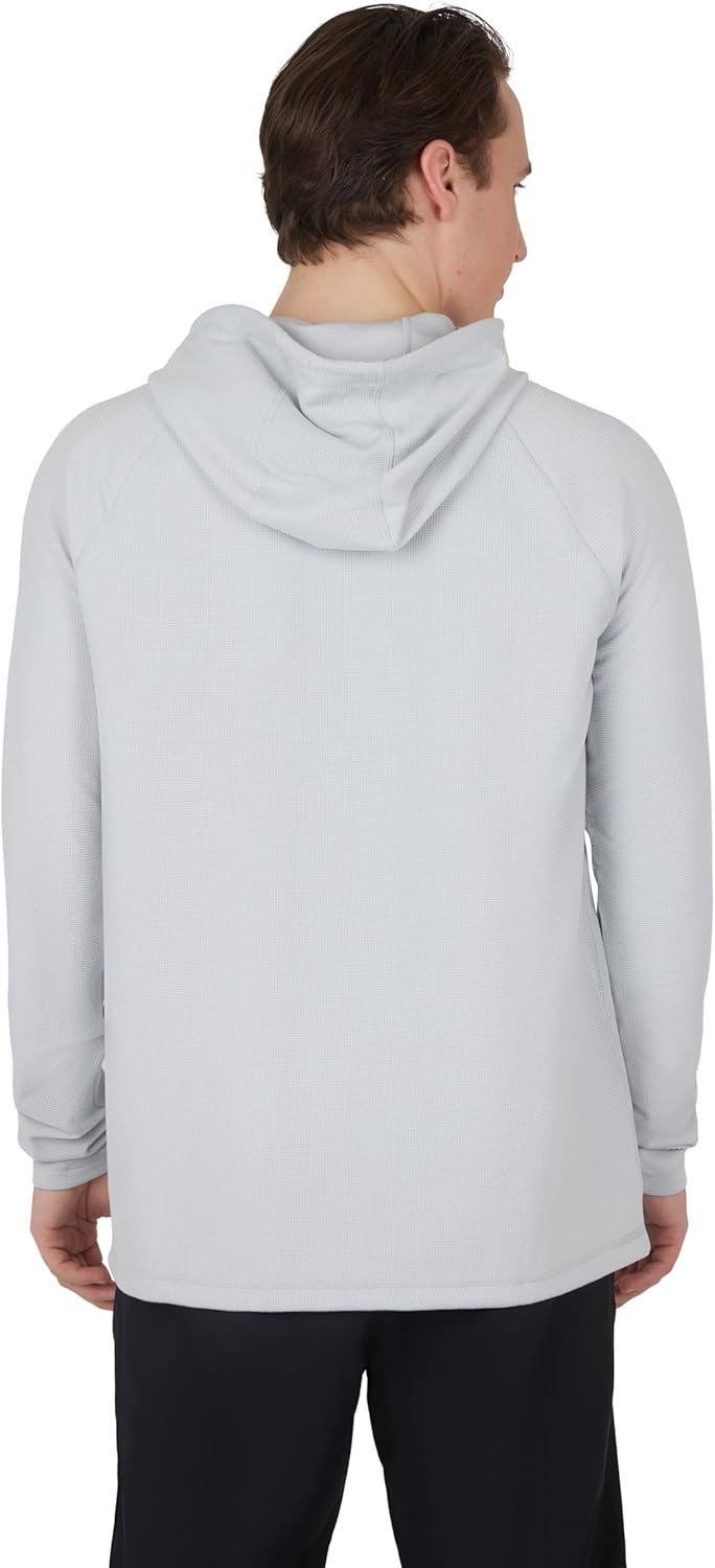 90 Degree By Reflex Mens Super Soft Waffle Hoodie with Kangaroo Pocket - Image 3