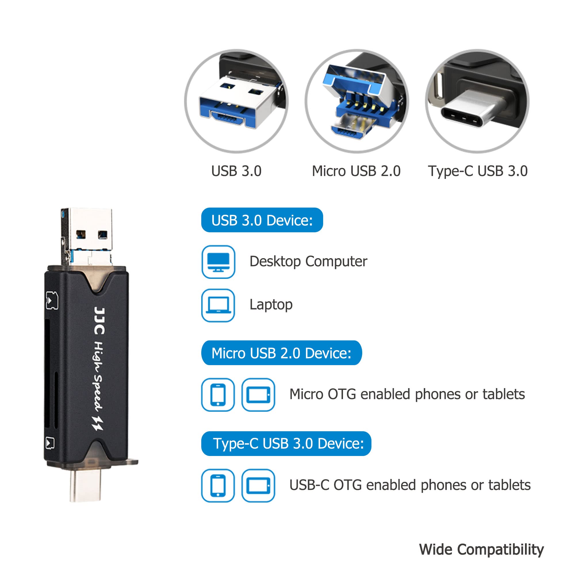JJC Étui Métal Ultra-Fin Pour 12 Micro SD + 4 SD + 2 Nano SIM – Avec Mousqueton & Outils