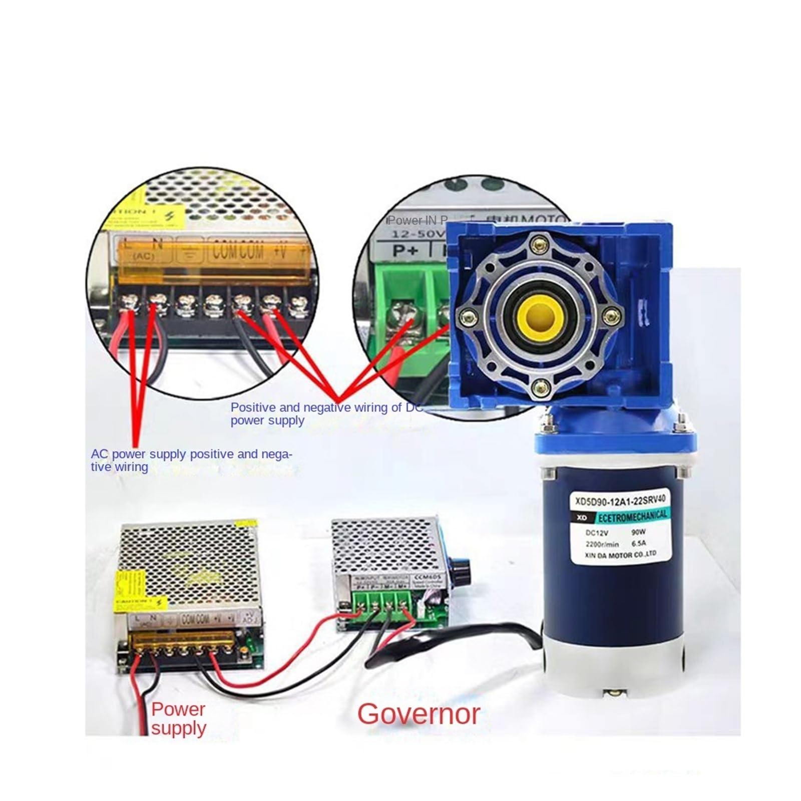 90W 12V 24V DC NMRV30 Schneckengetriebemotor RV30 mit selbstsichernder Geschwindigkeitseinstellmöglichkeit im Uhrzeigersinn und gegen den Uhrzeigersinn für Garagentor(35rpm,RV30 12V)