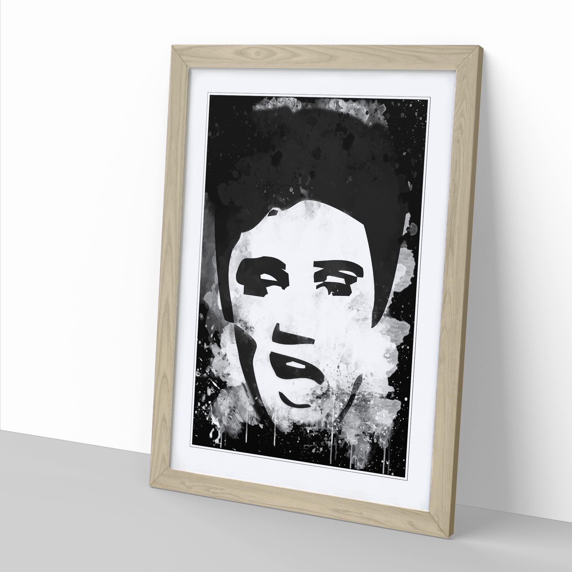Elvis Presley Face Art Modern Cb Framed Wall Art Print, Ready to Hang Picture for Living Room Bedroom Home Office Décor - Image 3