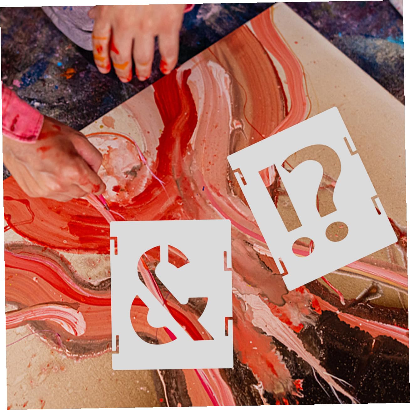 5 Set Stencil Pittura Riutilizzabili Pet Modelli e per Decorazioni Murali e Fai da Te Resistenti e Versatili per e