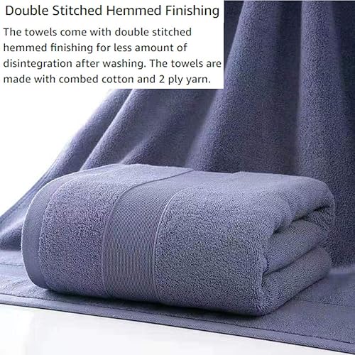 Miniatura 6 de Juego de 2 toallas de mano de algodón para baño, manos, cara, cocina, súper suaves, altamente absorbentes, lavables a máquina, tamaño 14 x 30