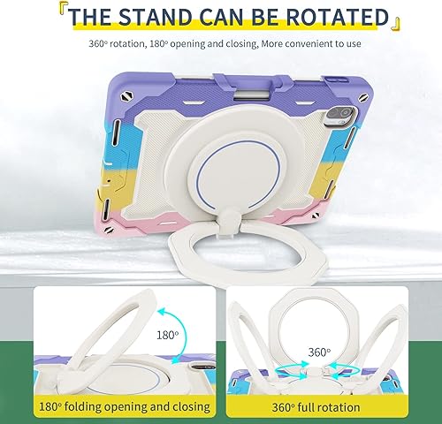 Miniatura 6 de Funda para tablet PC para niños, compatible con Xiaomi Mi Pad 5MiPad 5 Pro de 11 pulgadas 2021,360, funda giratoria con mango tres en uno,