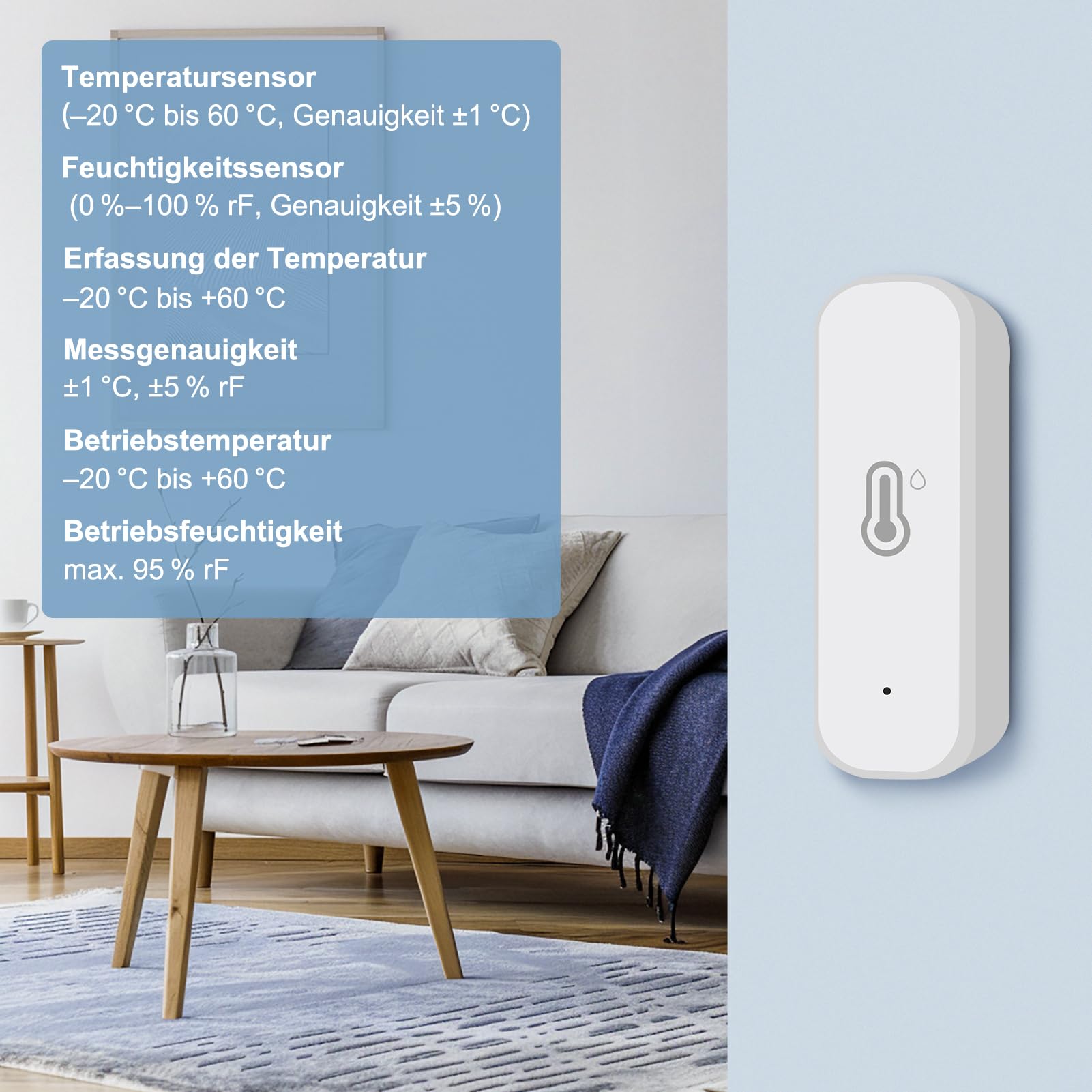 4 PCS capteurs hygromètre thermomètre, pour détecteur intelligent de température et d'humidité Zigbee, capteur d'intérieur sans fil autocollant avec Alarme de Notification D'application à Distance