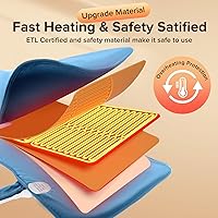Vista 8 de Almohadilla térmica portátil – Manta térmica con peso para cuello, hombros y espalda – Almohadilla térmica extra grande de 25"x37" para toda