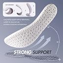 GLAMAXY Memory Foam Shoe Insoles, Elastic Shock Absorbing Height Increasing Sports Shoe Insoles For Men And Women Cuttable Soft Breathable Honeycomb Orthotic Replacement Inserts (Size EU 40-46) 1 Pair gallery image
