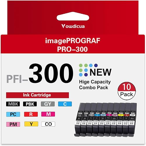 PFI-300 Ink Cartridges - High Capacity Compatible PFI 300 Ink Cartridges Replace