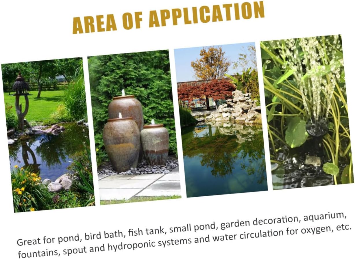 POPETPOP 2.5W Solar Water Fountain Pump for Outdoor Use Submersible Pool and Aquarium Maximum Flow H for Garden Decoration and Hydroponic Systems
