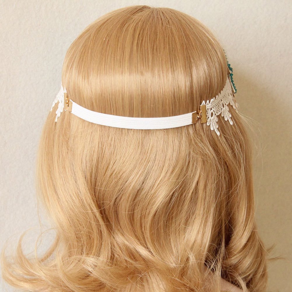 Bodermincer Summer Beach Style Bohemia Wedding Flower Head Wreath for Woman Party Mermaid Sea Star Starfish Decorations Charm Hairbands Jellyfish Hairpin Mermaid Hair Accessories Mermaid Costume (Color 2)