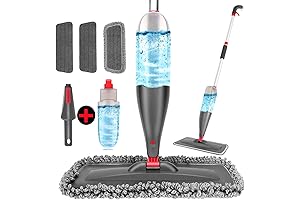 Spray Mop for Floor Cleaning by Cldream: 3 Washable Pads, 800ml Bottle