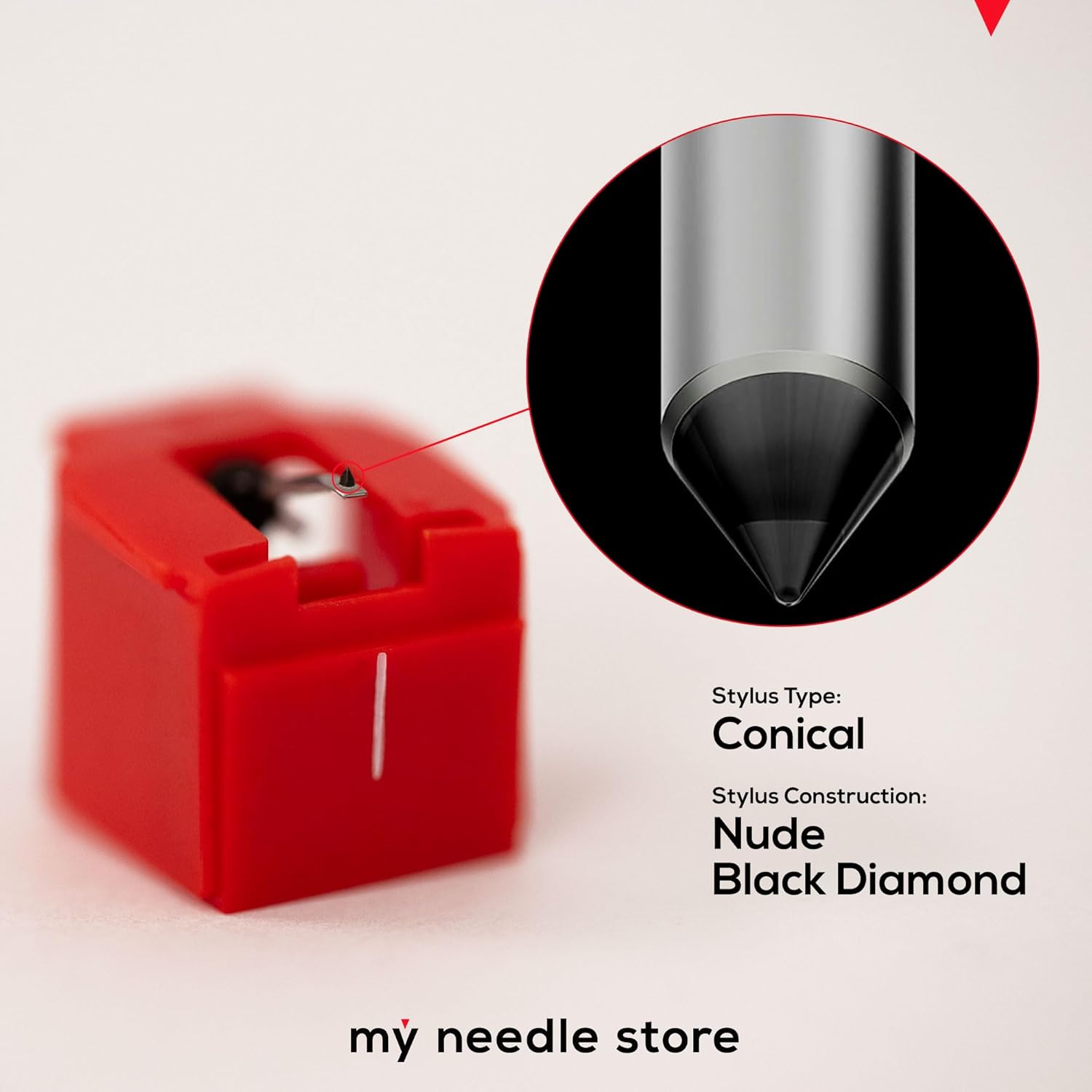 470-D - High-Quality Replacement Stylus Needle, Nude Black Diamond Tip, 1000 Hours Listening, Compatible with many Audio Technica Cartridges and more, 663431001536