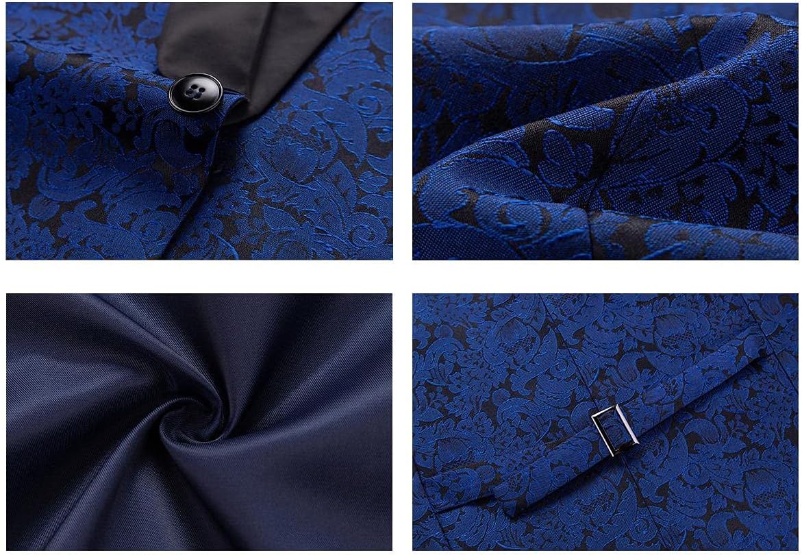 Mens Tuxedo Suits Slim Fit 3 Piece Formal Skinny Tuxedo Suit Set Shawl Lapel Paisley Suits Men for Wedding Prom - Image 6