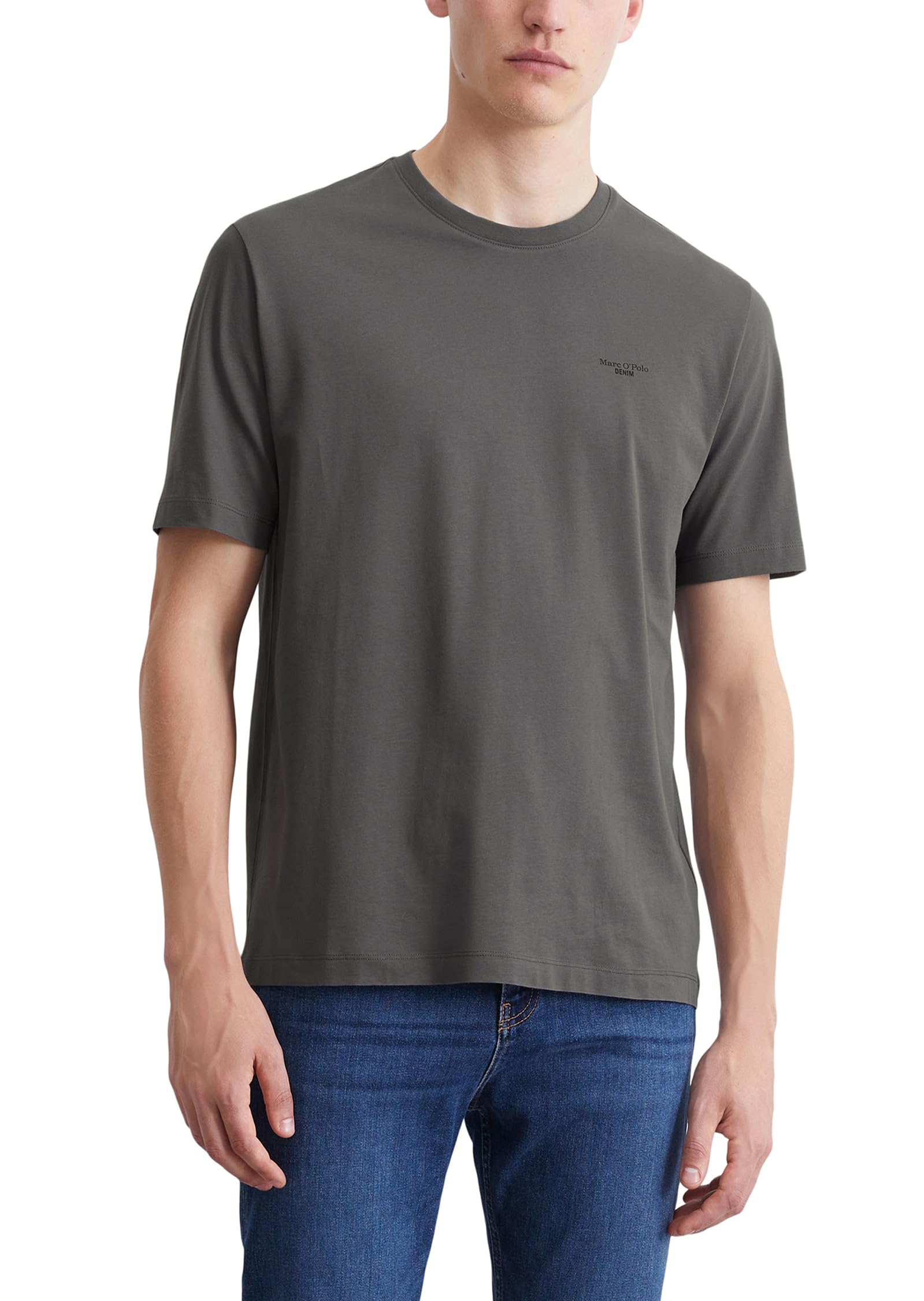 Marc OߴPolo Denim Herren T-Shirt aus Bio-Baumwolle Regular Fit, Grau (Grau), L