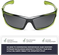 Vista 3 de Nitrogen Gafas de sol deportivas polarizadas envolventes para hombres y mujeres, UV400, para conducir, pescar, correr, gafas de sol