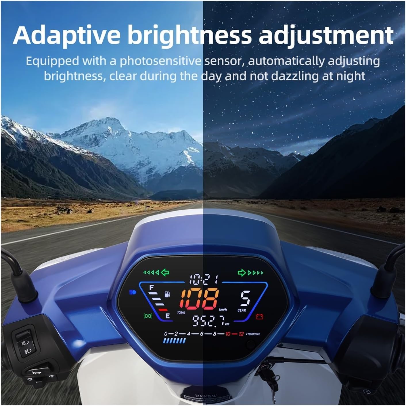 Motorcycle Odometer Speedometer Motorcycle Accessories Digital Dash Universal Tachometer for EX5 Class1 CX DX Wave100 CD100 for Al&PHA Ori Tokyoda DY110-2F