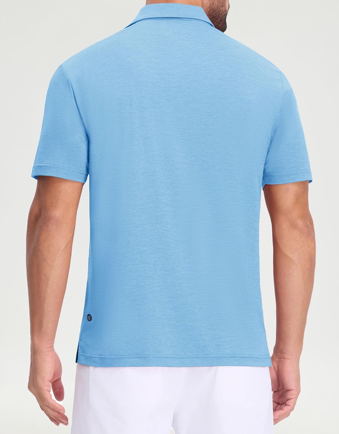 M MAELREG Golf Shirts for Men Dry Fit Performance Lightweight Heather Contrast Collar Mens Polo Shirts Short and Long Sleeve