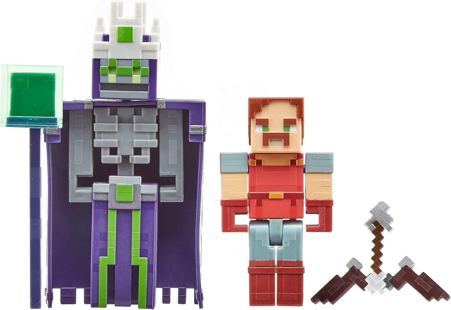 Minecraft Dungeons Hal & Nameless One 3.25" Figures 2-Pk Battle Figures, Great for Playing, Trading, and Collecting, Action and Battle Toy for Boys and Girls Age 6 and Older