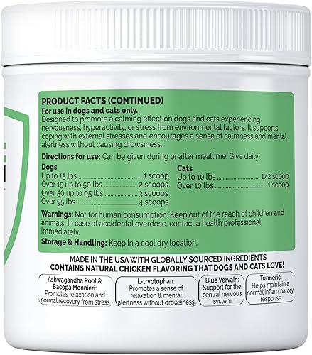 Miniatura 7 de Apoyo a las convulsiones y ayuda calmante para perros y gatos ayuda natural para la epilepsia y las convulsiones. cáñamo, ashwagandha, verbena azul,