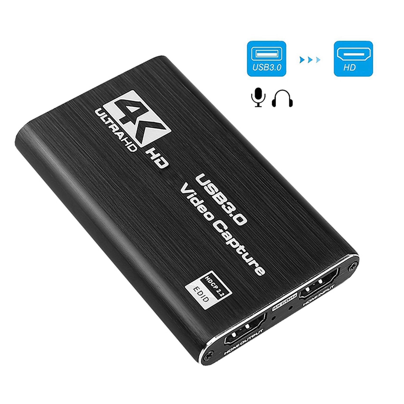 3X Tarjeta de Captura de Video 4K Screen Record USB3.0 1080P 60FPS Dispositivo de Captura de Juegos