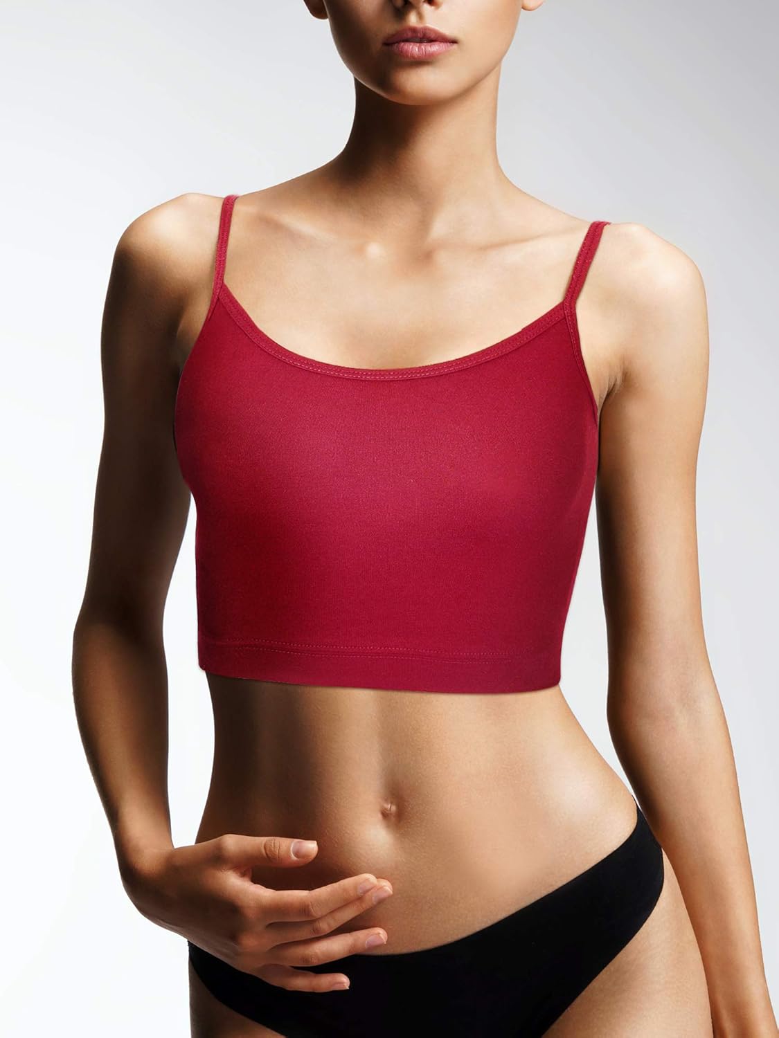 SATINIOR 6 Pack Women Crop Tops Cropped Tank Top Bundle Sleeveless Spaghetti Strap for Sports Yoga - Image 3