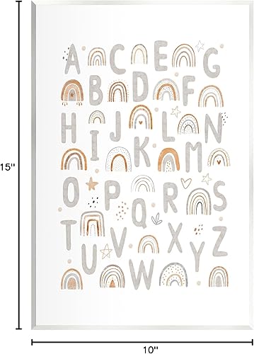 Miniatura 7 de Stupell Industries LSR Design Studio - Placa de pared con alfabeto arcoíris pastel
