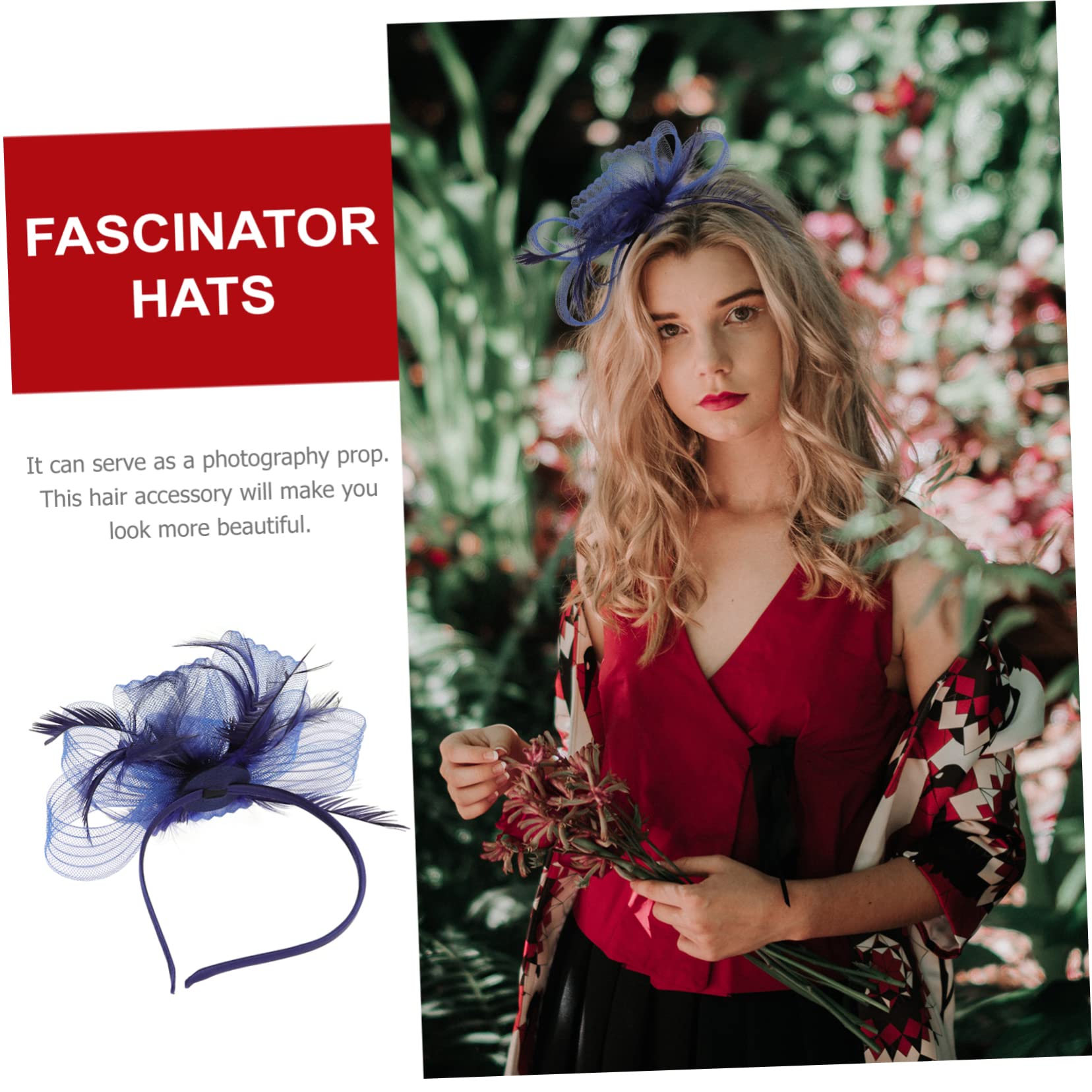 3Pcs della Maglia Cocktail Fascinator Fascinators per Le Donne Cappello di Fascinator Cappelli di Fascinator per Le Donne Cappello di Fascinator Copricapo Fascinator