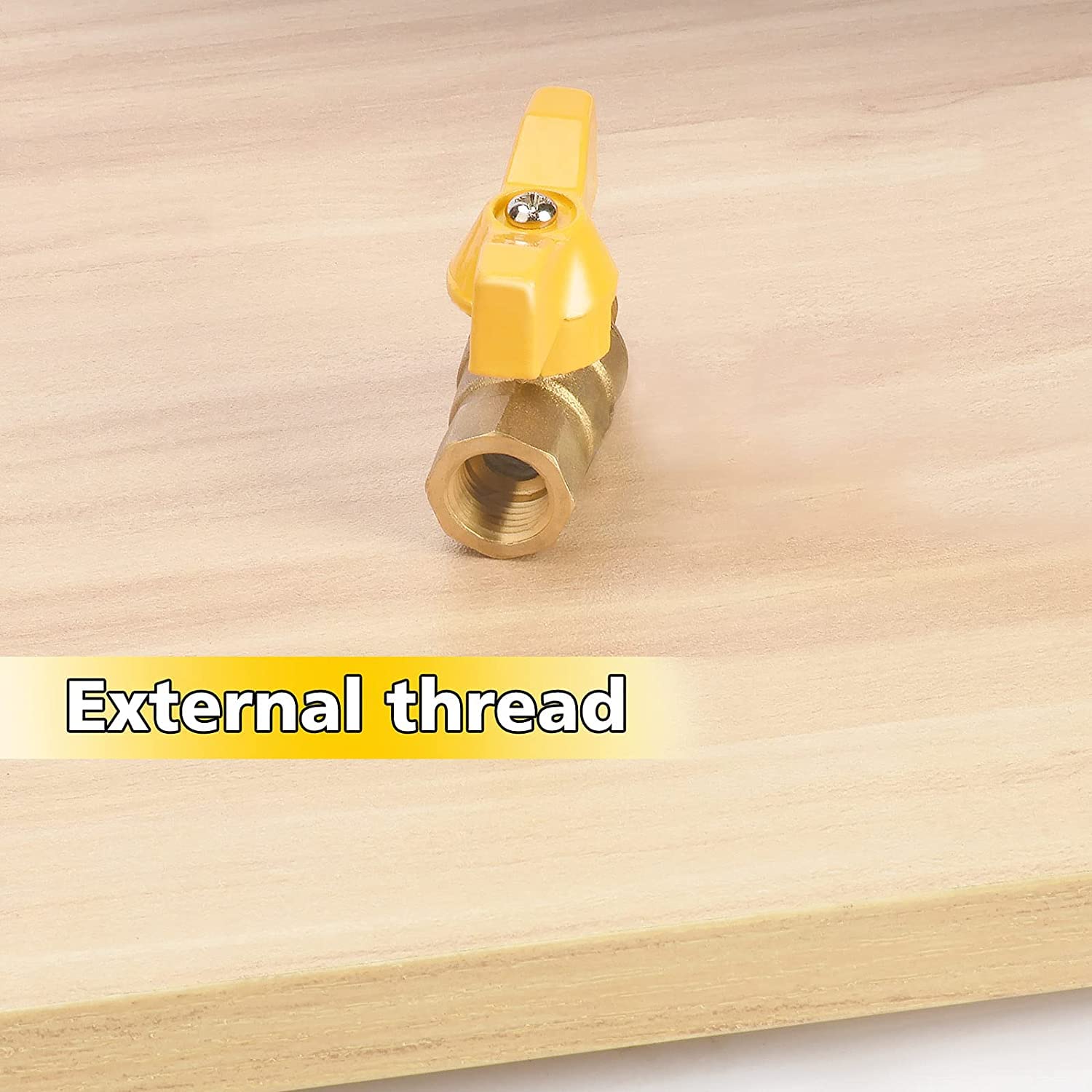 Mini Valvola A Sfera In Ottone G 1/4″ Filettatura Interna Filettatura Esterna Pn 15 Maniglia A Farfalla - Foto 3