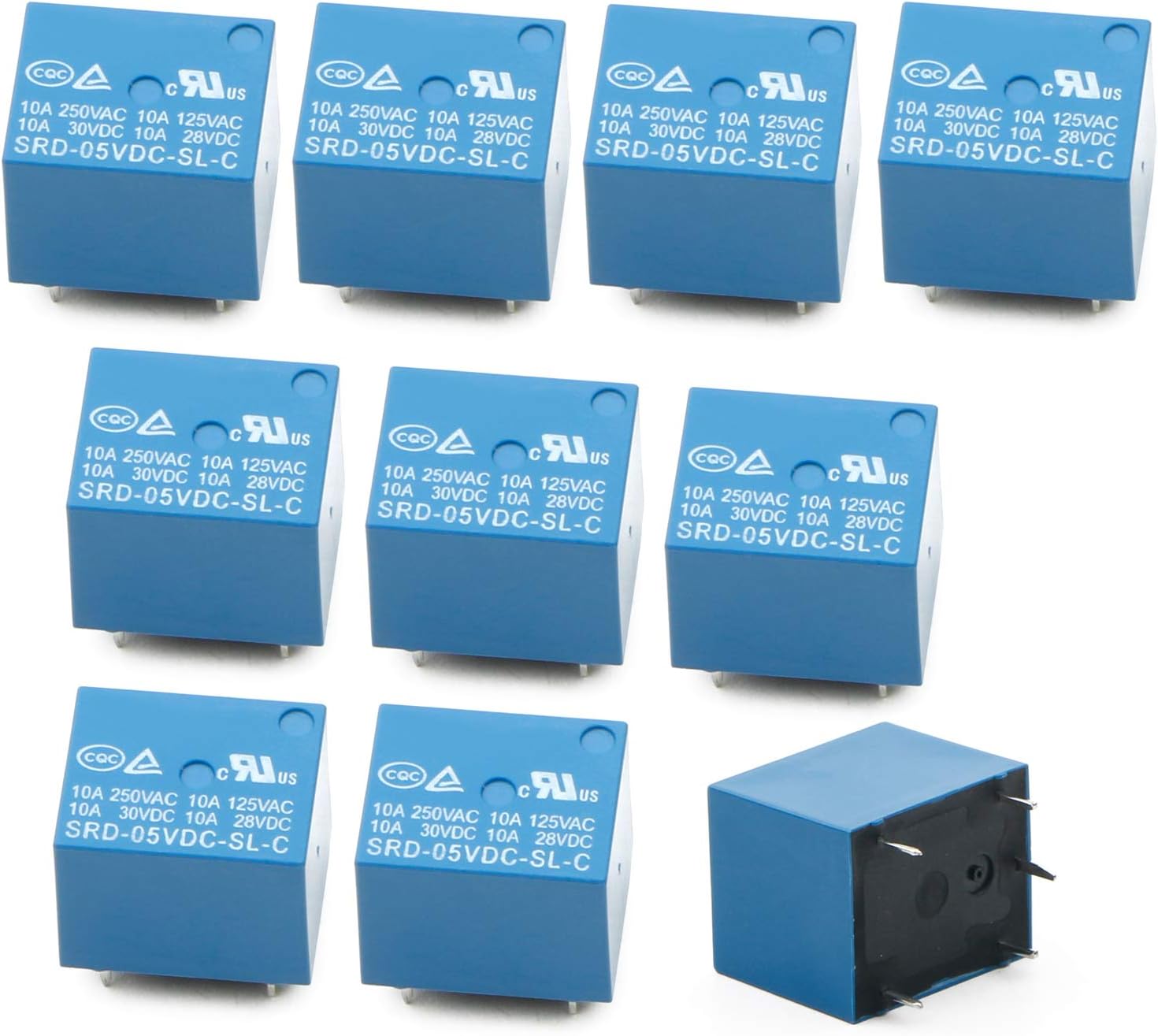 10pcs 5VDC Household Appliance PCB Relay SRD-05VDC-SL-C Power Relay 5Pins for Arduino