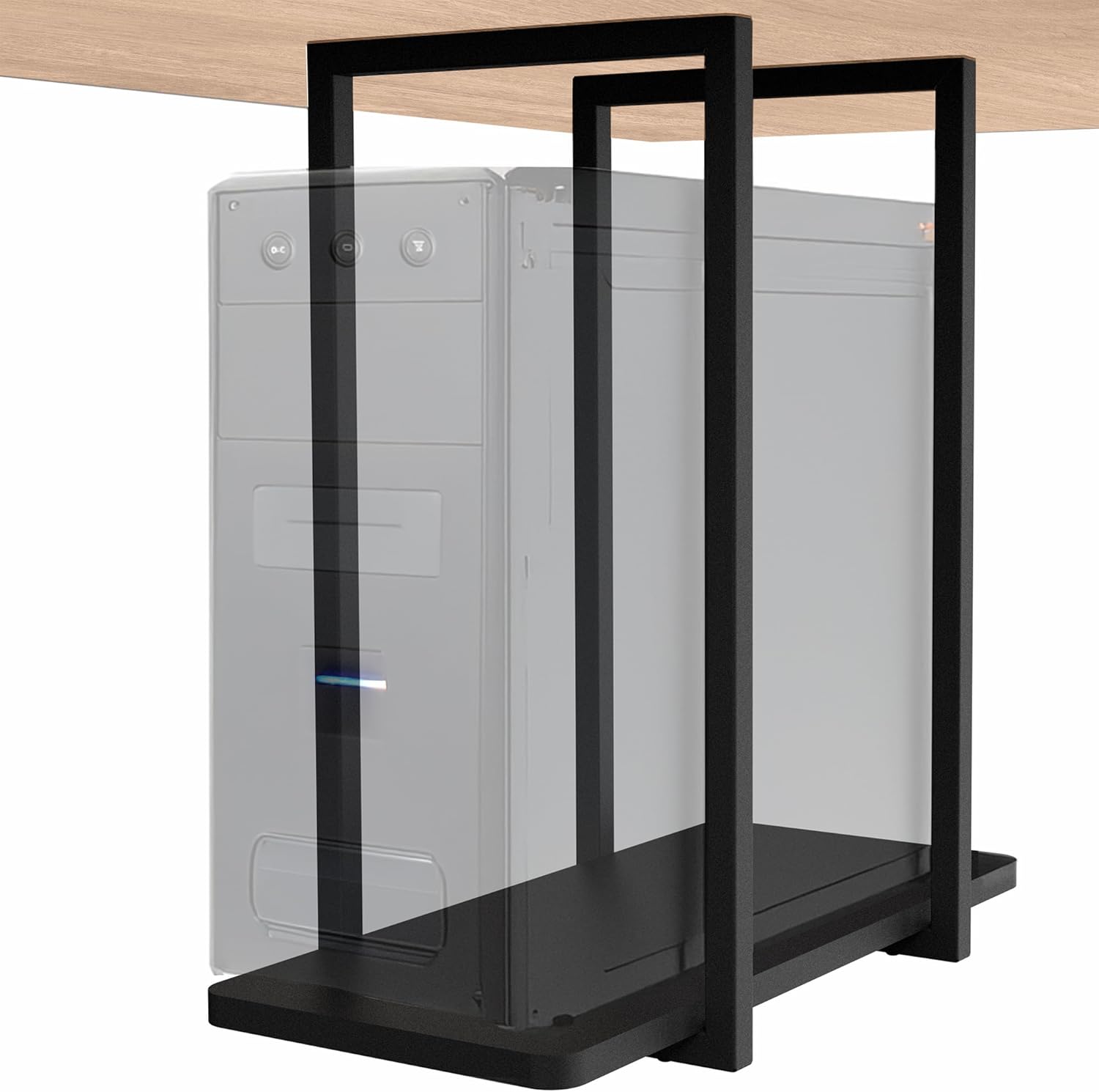 VIVO Heavy Duty Under-Desk PC Mount Shelf, Computer CPU Holder, Supports up to 44 lbs, Black, Mount-PCSF1