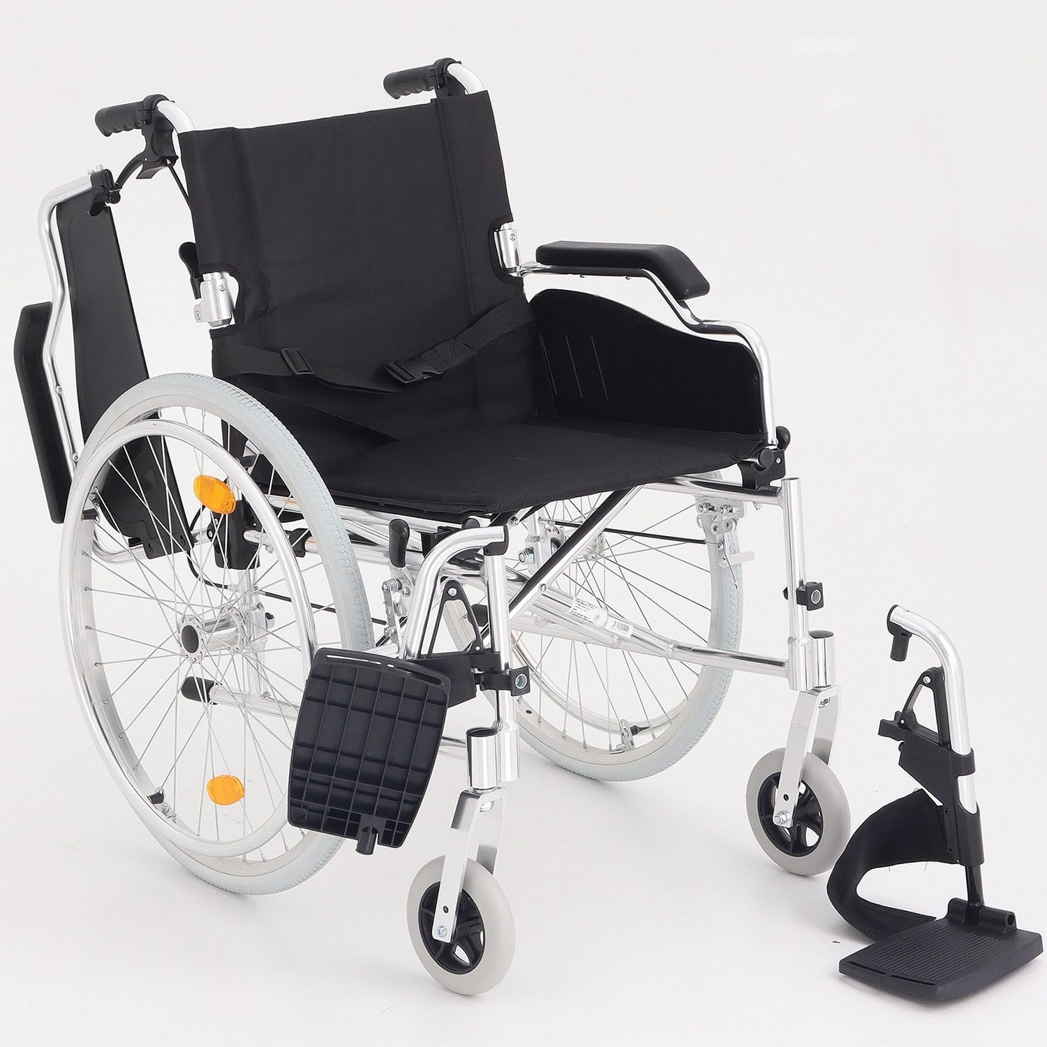 Rueda Trasera para Silla de Ruedas de 24", llanta Neumática de 24 x 1 3/8", Rueda de Repuesto para Silla de Ruedas Manual con Rodamiento y aro, Rueda de radios de Aluminio