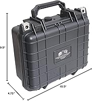Vista 9 de Case Club Funda para S&W M&P y 3 cargadores en estuche impermeable precortado resistente (compatible con óptica y accesorios debajo del barril)