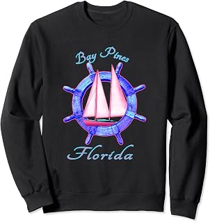 Bay Pines Florida Sailboat Sailing Vacation Nautical Sweatshirt