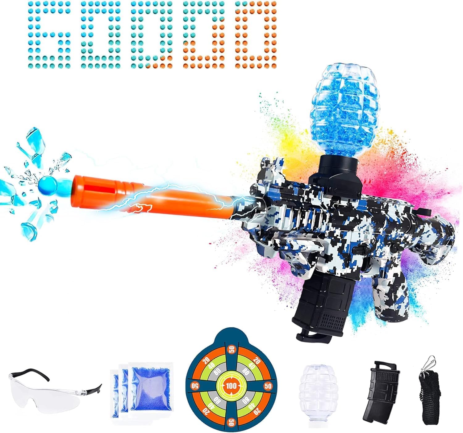 JANNIRESS Electric Blaster Toys Eco-Friendly Splatter Ball Blaster,Automatic Outdoor Games Toys for Activities Team Game