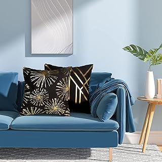 Housse de coussin décorative douce - Pour canapé - Décoration d'intérieur - 45 x 45 cm - Bronze G - 45 x 45 cm