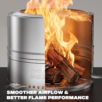 Onlyfire Φ50 cm Stainless Steel Smokeless Fire Pit