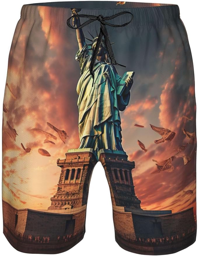 Statue De La Liberté, Short De Plage Léger à Séchage Rapide Pour Homme