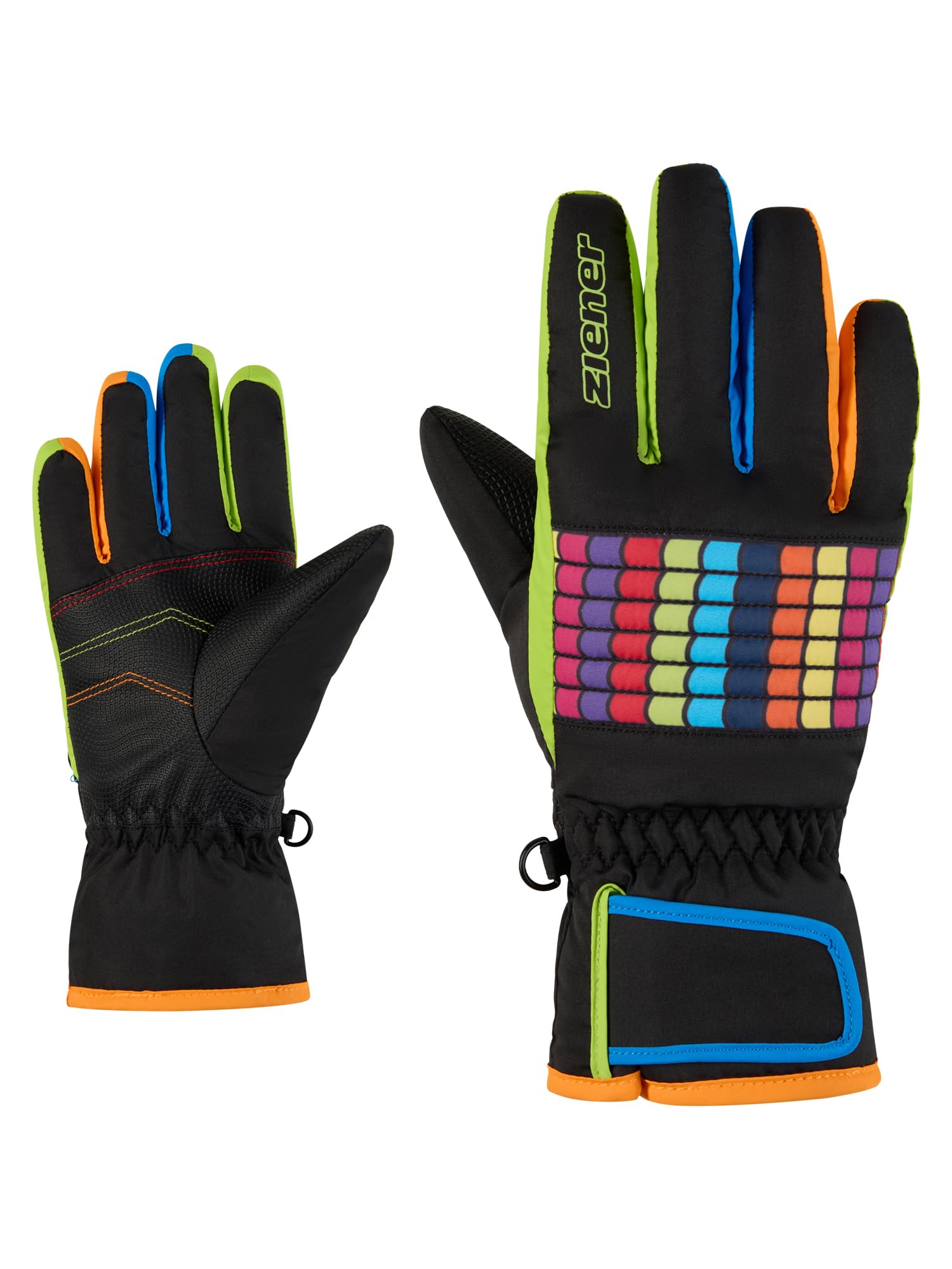 Ziener LAMIL-Z Guantes de esquí para niños, para Deportes de Invierno, Impermeables, sin PFC, Negro, 3,5