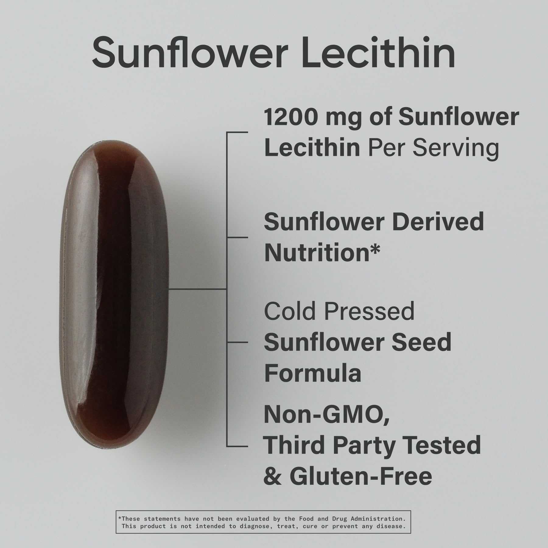 Sports Research® Sunflower Lecithin 1200mg (Double Strength), 200 Softgels — Amazon image 2
