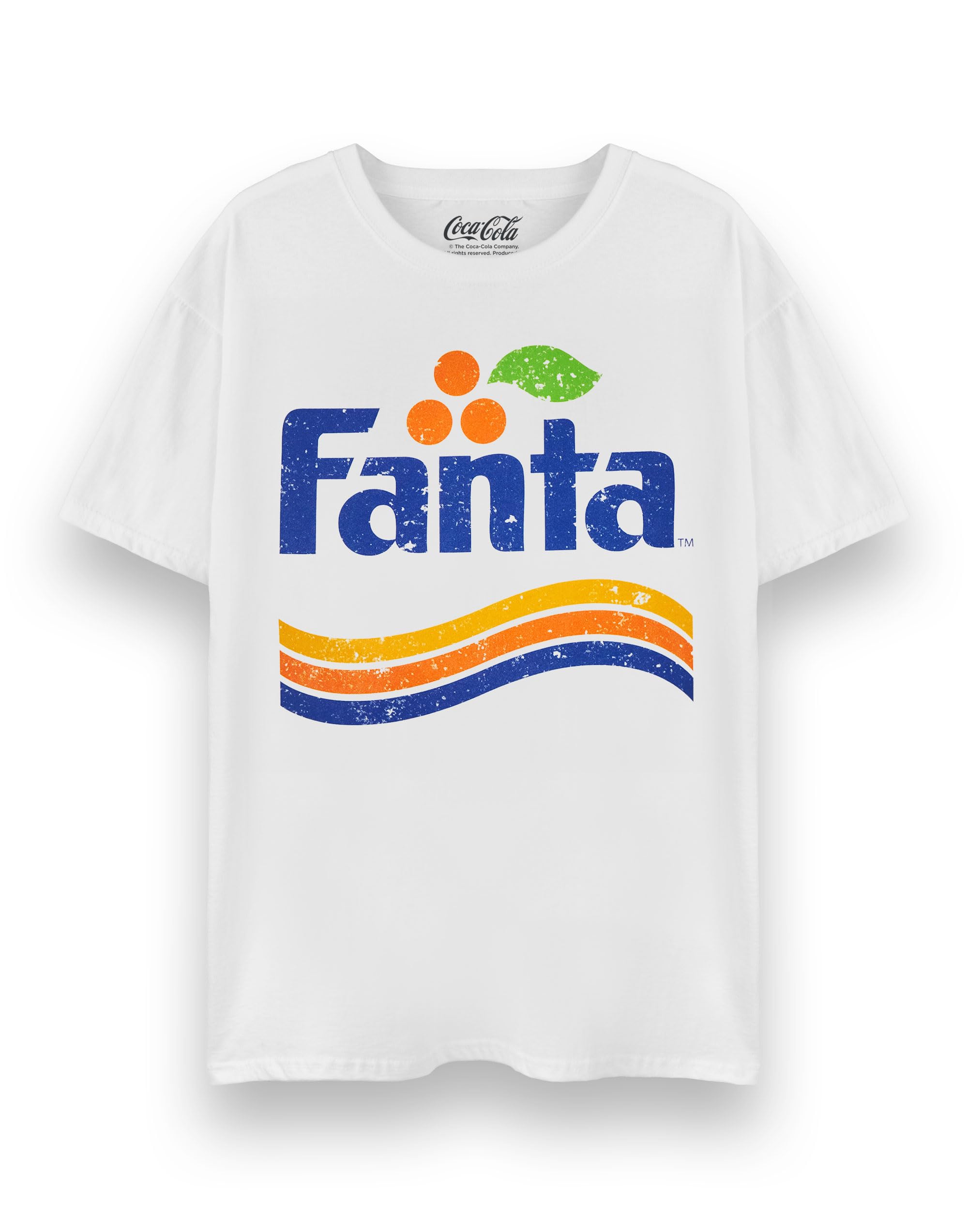 Coca Cola (Medium) Fanta Short Sleeved T-Shirt (Unisex ) White