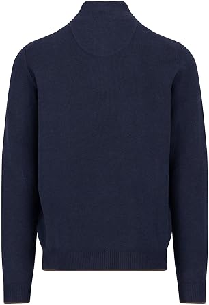 FYNCH-HATTON Cotton Pullover with Button Down and Stand-Up Collar