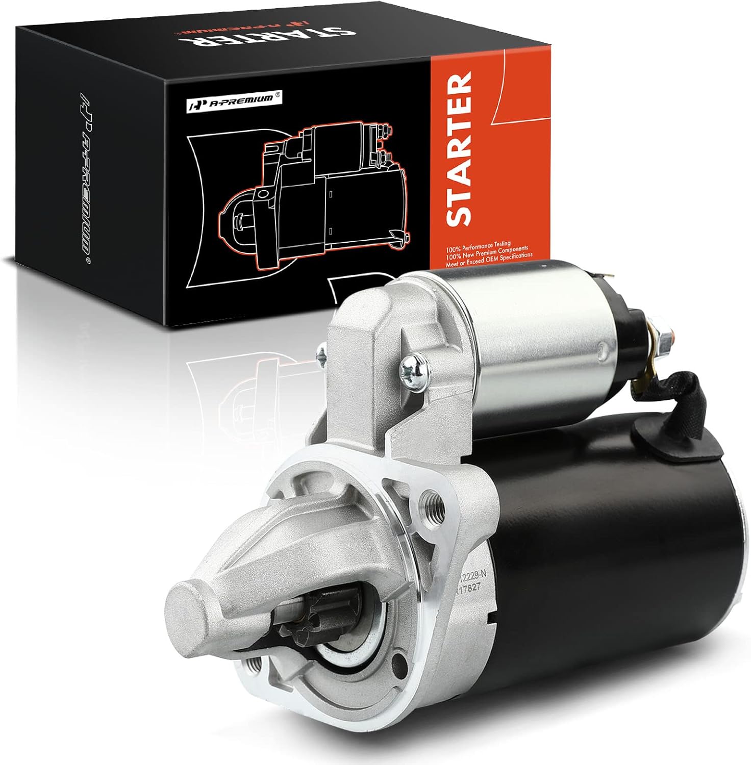 A-Premium Starter Motor Compatible with Hyundai Accent 2001-2010, Kia Rio Rio5 2006-2010 & Dodge Verna 2004-2006, 1.5L 1.6L, 12V 0.9KW 8 Teeth Clockwise, Replace# 3610022800