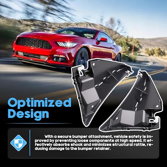 1 Pair Bumper Cover Side Support Driver & Passenger Side Fit For Ford Mustang 2010-2014 Bumper Retainer Support Bracket Replaces FO1026109 FO1027109 615343319315 AR3Z17C861B 615343319377 AR3Z17C861A