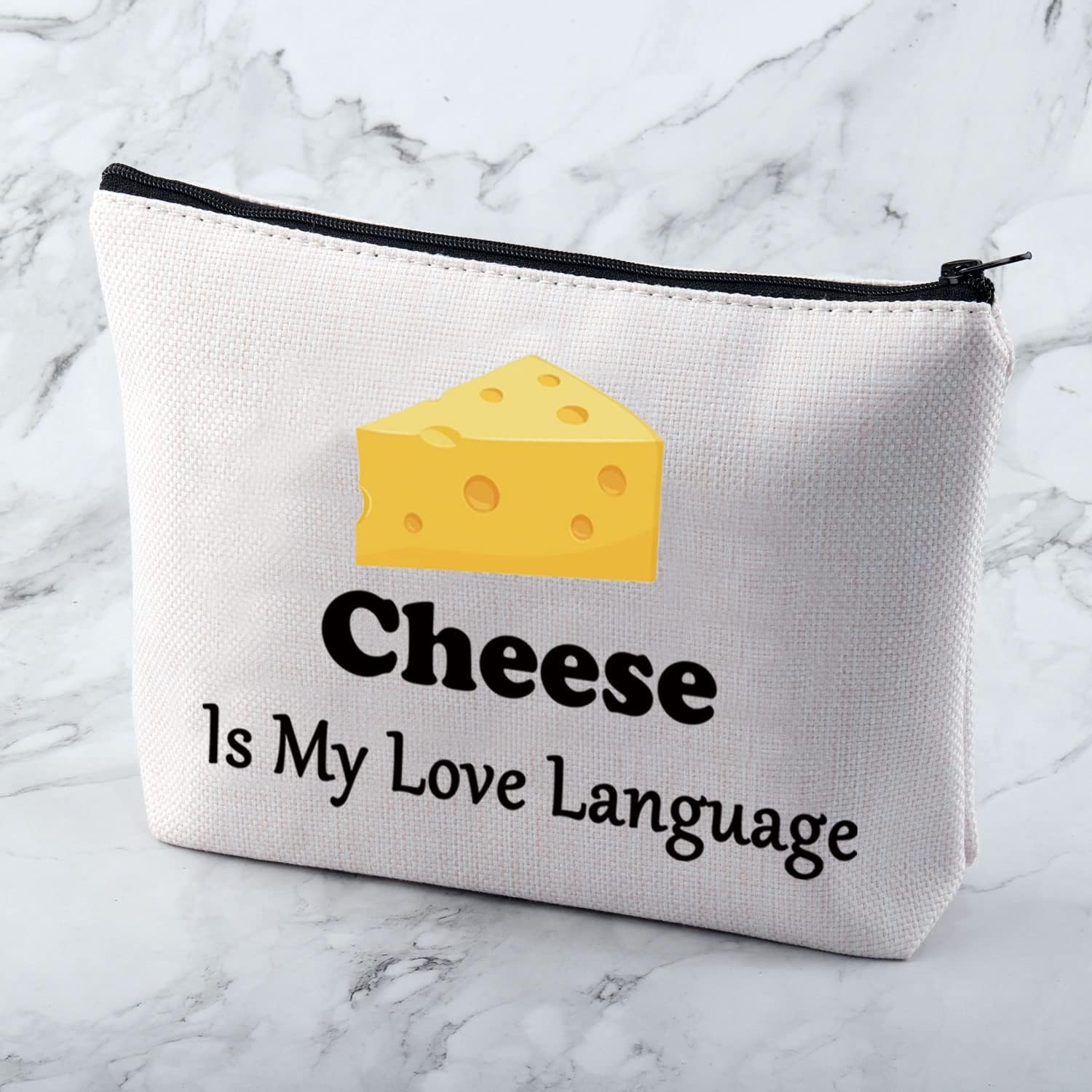 MNIGIU Cheese Lover Gift Cheesy Gift Cheese Is My Love Language Cosmetic Bag Sweet Food Fan Gifts - Image 4