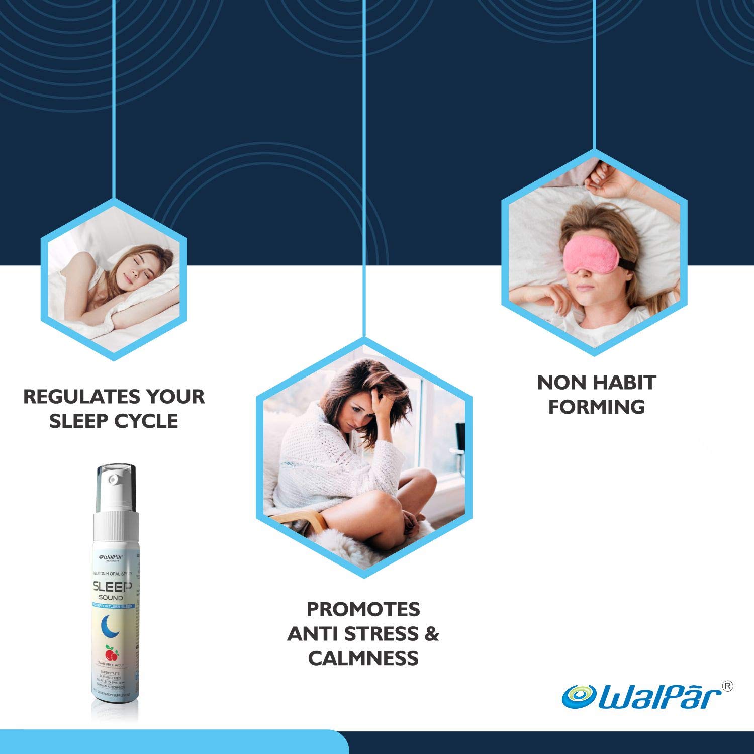 WALPAR Sound Sleep Melatonin Oral Spray for effortless sleep Cranberry Flavour 30 ml - PACK OF 2 — Amazon image 5