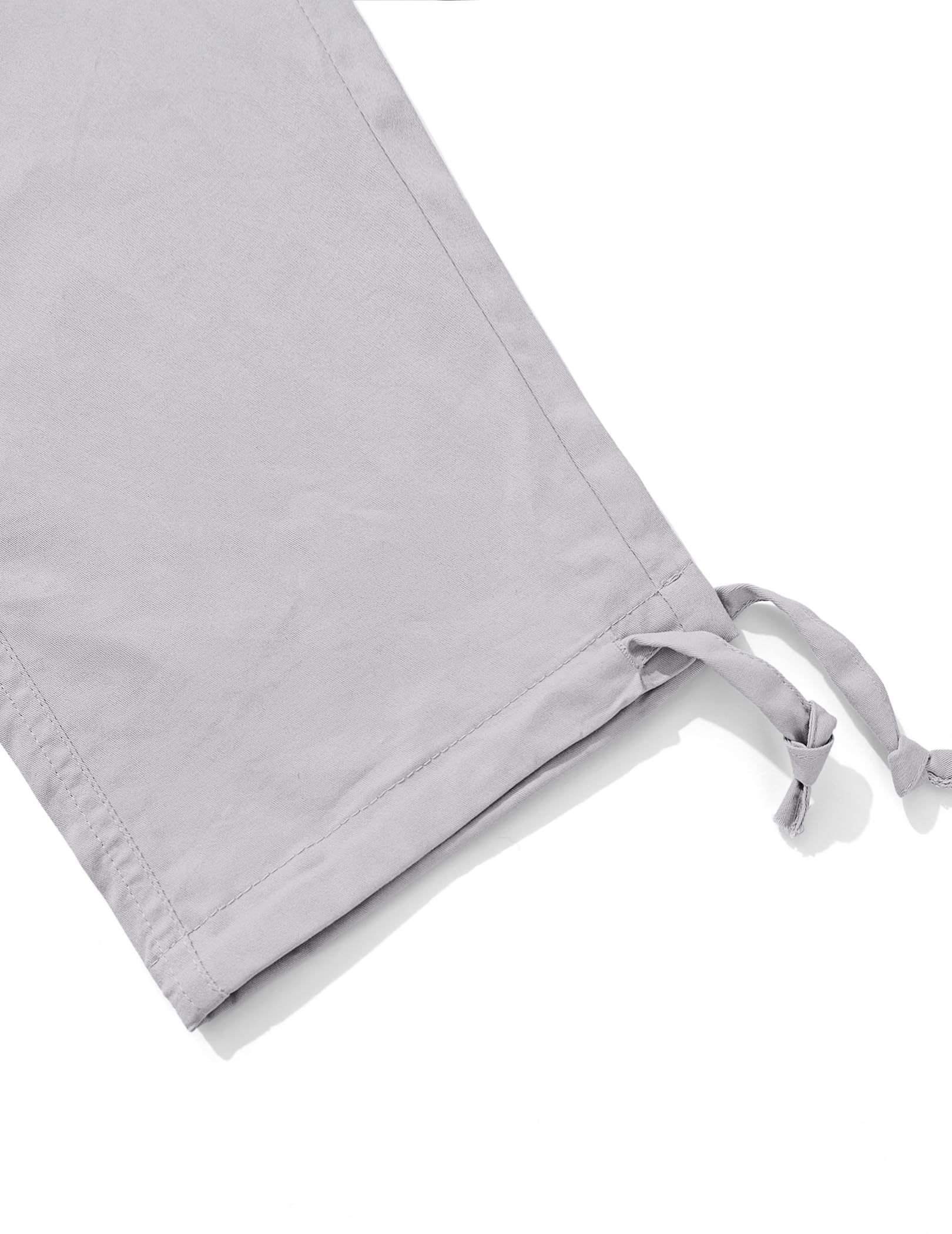 TARAINYA Pantalon Cargo Homme Coton Sergé Long | 97%Coton,3%élasthanne;Coupe Ample;Taille élastiquée Avec cordon De Serrage;2 Poches Latérales à Bouton-pression