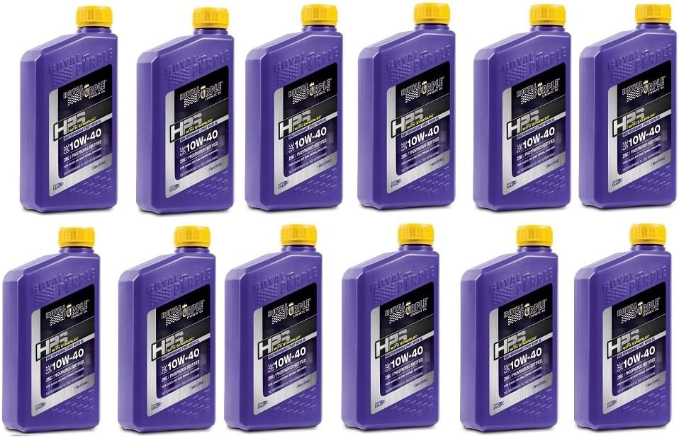 Royal Purple 31140 HPS Street Synthetic Motor Oil 10W-40 for Max Performance Modified Engines 1 qt Case of 12