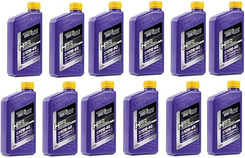 Royal Purple 31140 HPS Street Aceite de motor sintético 10W-40 para motores modificados de máximo rendimiento 1 cuarto de galón Caja de 12