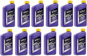 Royal Purple 31140 HPS Street Synthetic Motor Oil 10W-40 for Max Performance Modified Engines 1 qt Case of 12