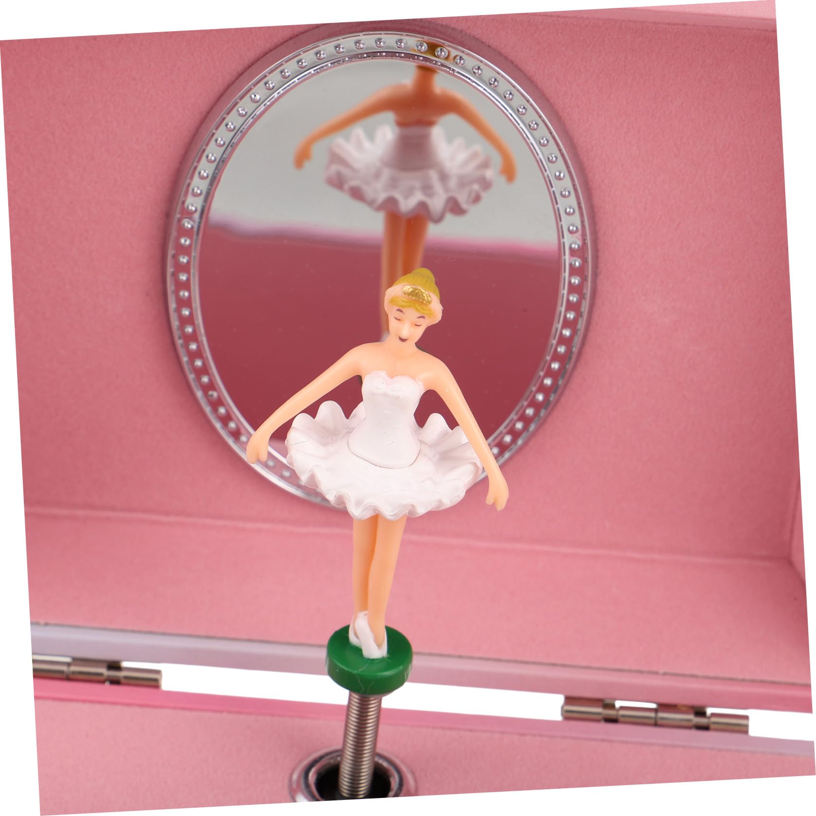 DECHOUS Joyero Musical Infantil con Bailarina Giratoria Caja de Música con Espejo Organizador de Joyas para Niñas Obsequio Navideño y Cumpleaños Caja Música Ballet Segura y Decorativa